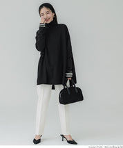 Turtleneck knit tunic