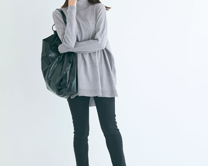 Turtleneck knit tunic