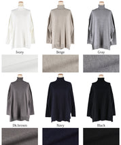 Turtleneck knit tunic