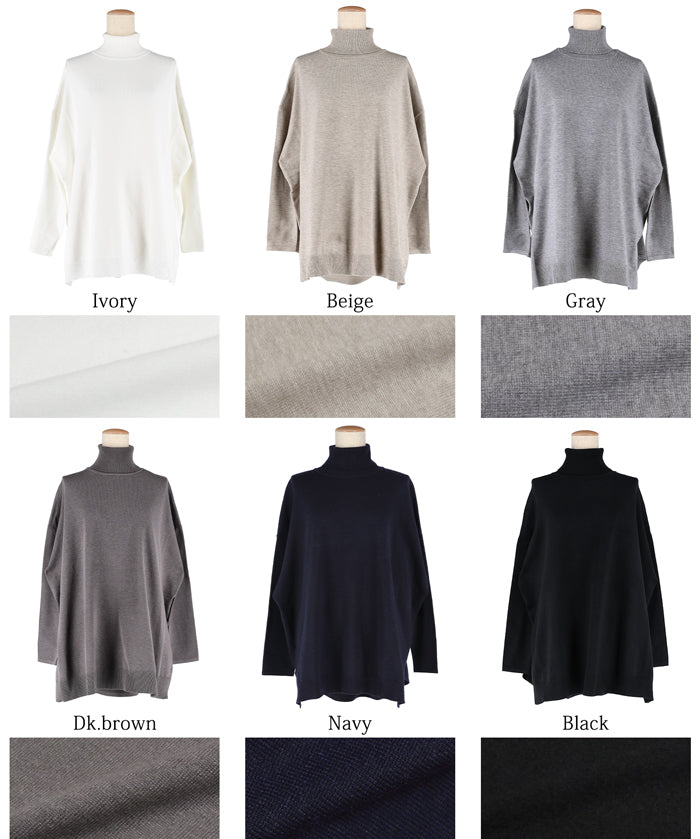 Turtleneck knit tunic