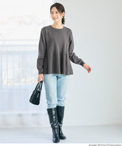 甜美氣質珍珠點綴針織娃娃上衣