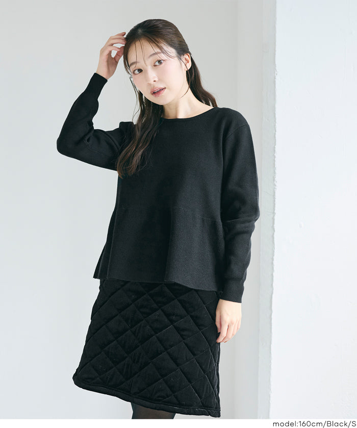 甜美氣質珍珠點綴針織娃娃上衣