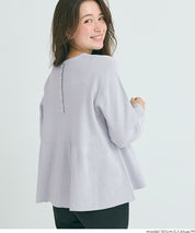 甜美氣質珍珠點綴針織娃娃上衣