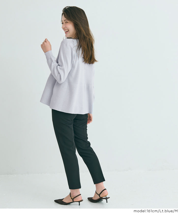 甜美氣質珍珠點綴針織娃娃上衣