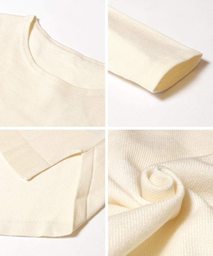 Crew neck knit tunic