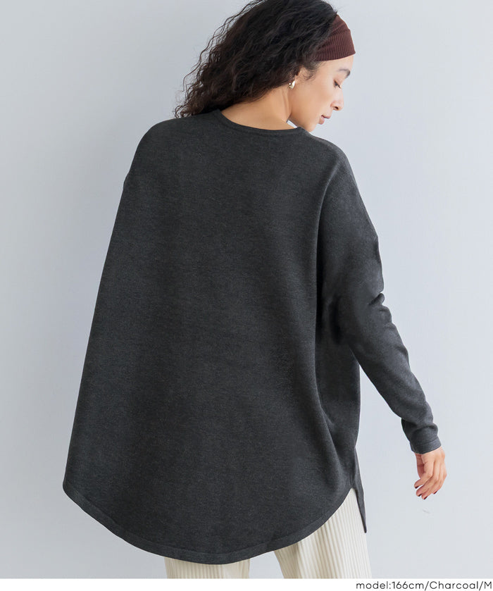 Crew neck knit tunic
