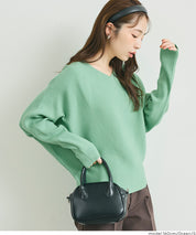 Dolman V-neck knit top