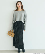 Dolman V-neck knit top
