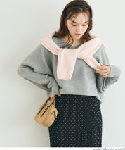 Dolman V-neck knit top