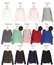 Dolman V-neck knit top