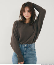 新色登場!【蝙蝠袖系列】知性V領針織上衣