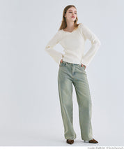 Bell sleeve knit top