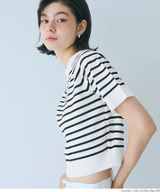 Summer Kint 短版泡泡袖針織上衣