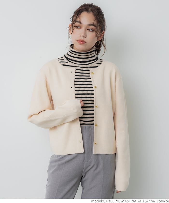 Gold button knit cardigan