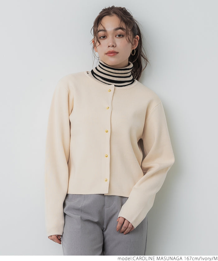 Gold button knit cardigan