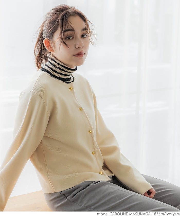 Gold button knit cardigan