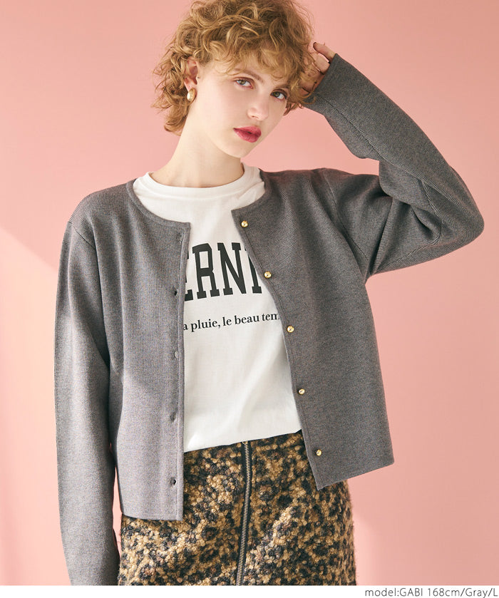 Gold button knit cardigan