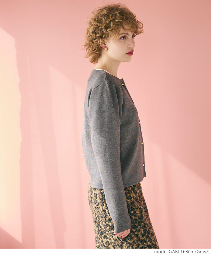 Gold button knit cardigan
