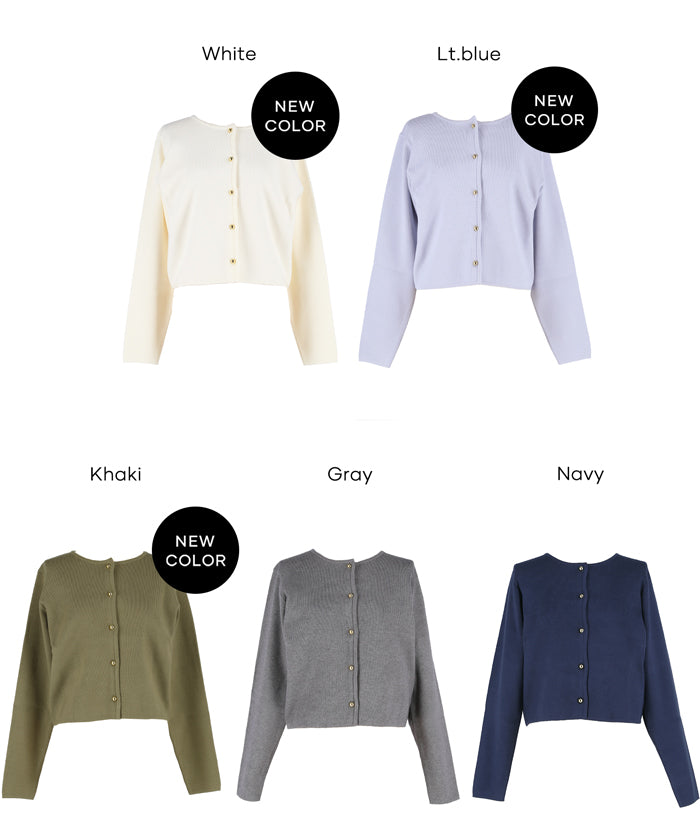 Gold button knit cardigan