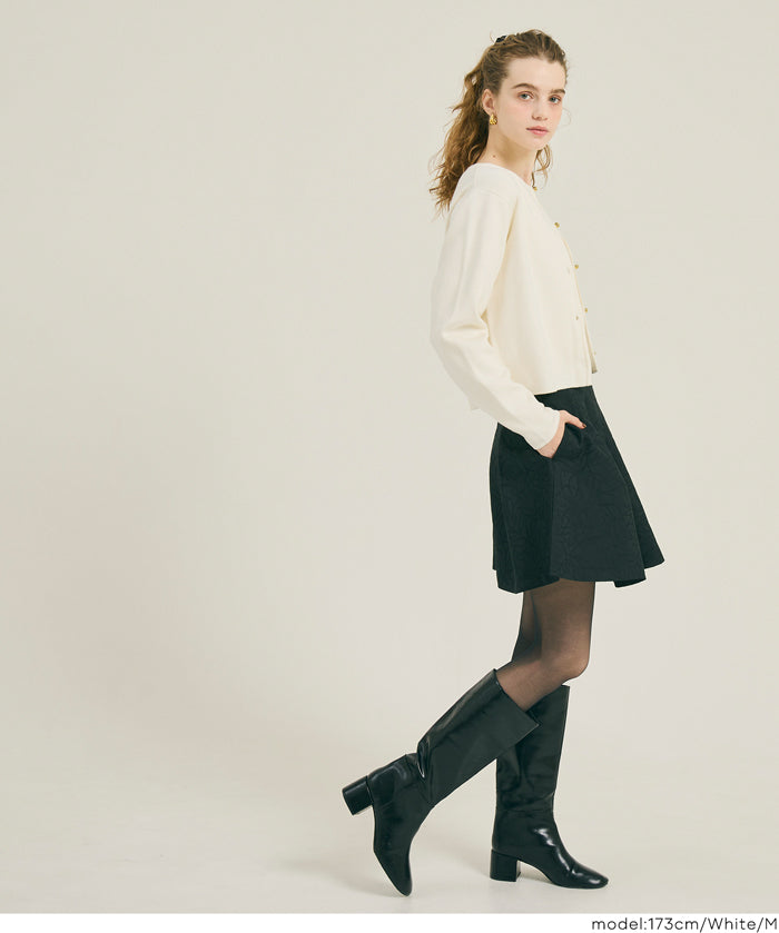 Gold button knit cardigan