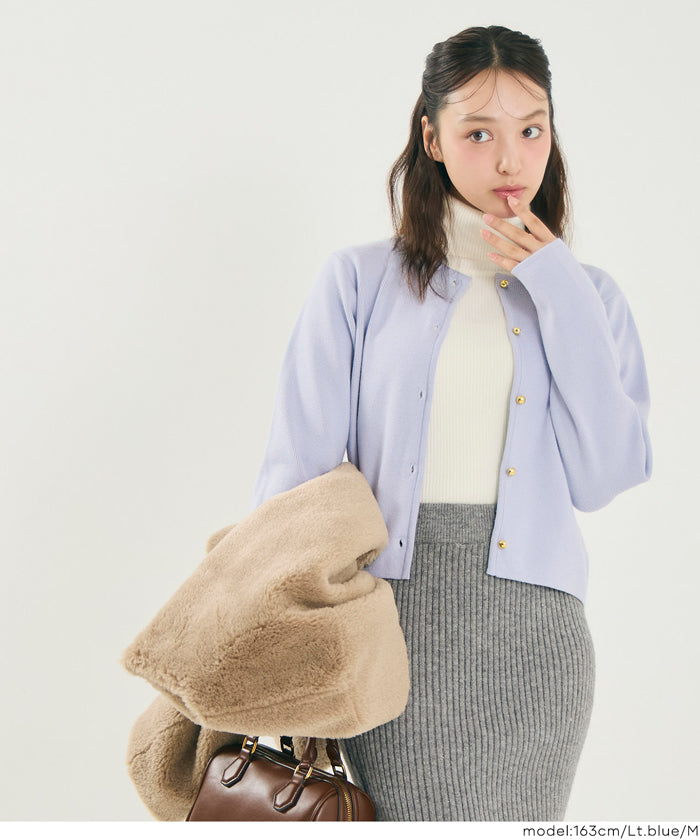 Gold button knit cardigan