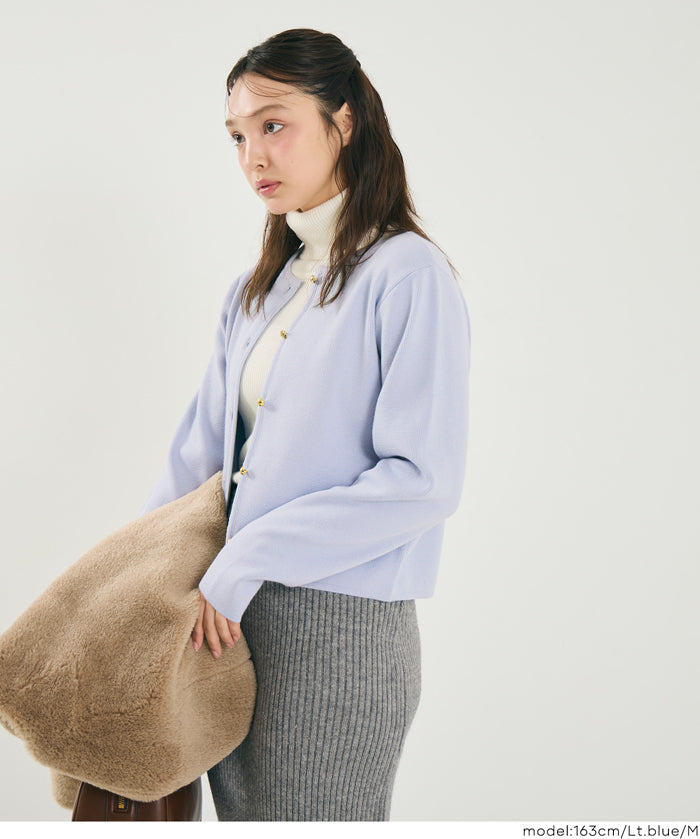 Gold button knit cardigan