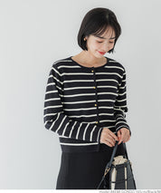Gold button knit cardigan