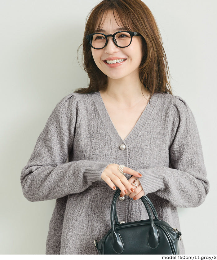 【早秋新品】 細閃針織V領開衫
