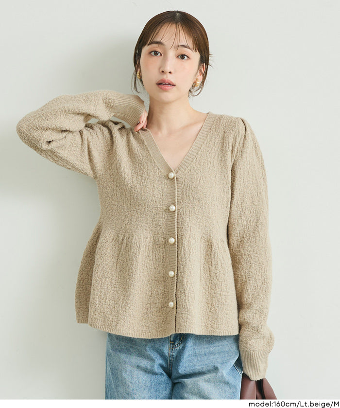 【早秋新品】 細閃針織V領開衫