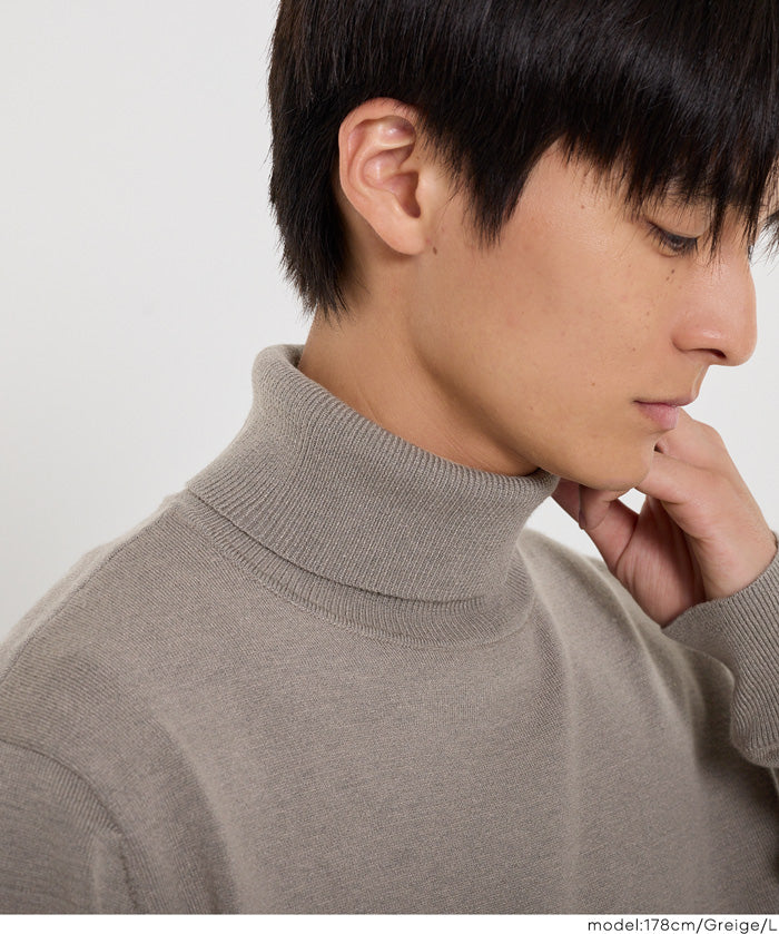 男裝高領針織毛衣