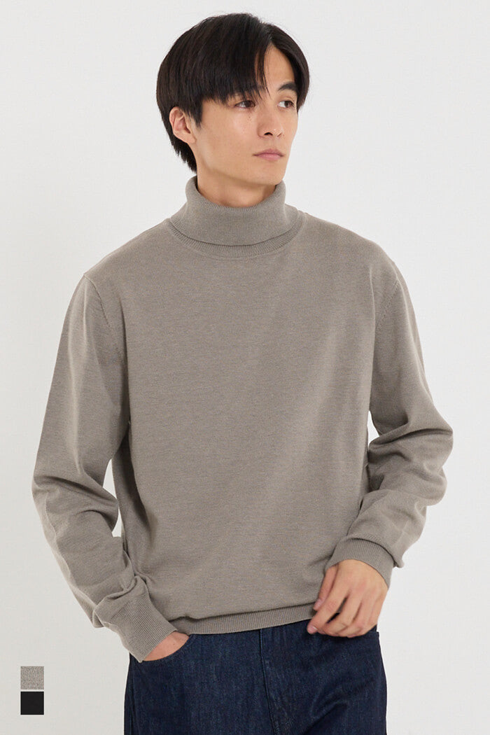 男裝高領針織毛衣