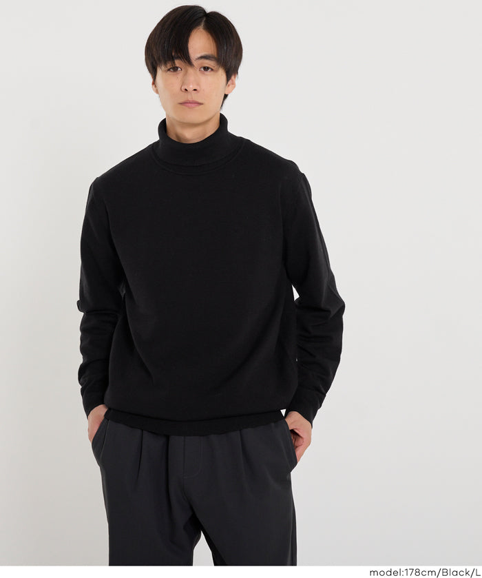 男裝高領針織毛衣