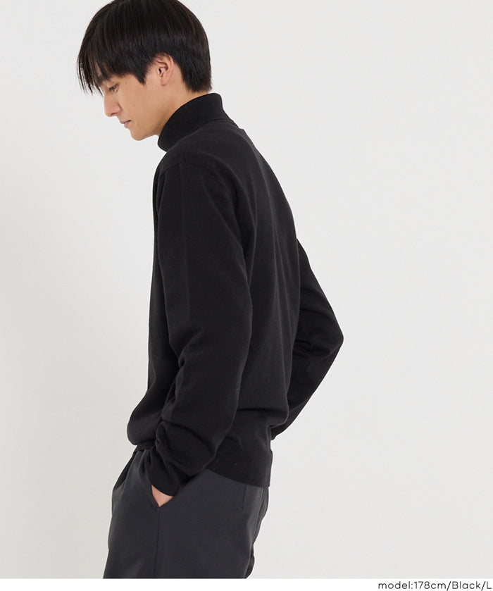 男裝高領針織毛衣