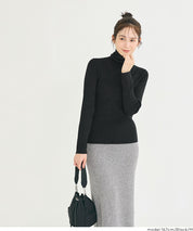 輕量 基礎百搭長袖高領針織上衣