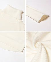 輕量 基礎百搭長袖高領針織上衣