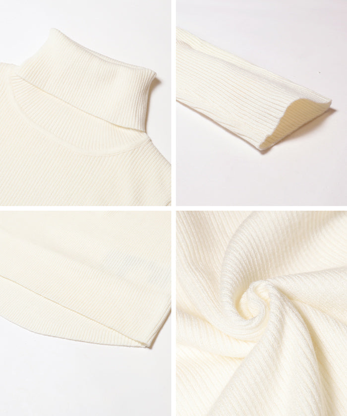 輕量 基礎百搭長袖高領針織上衣