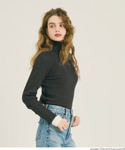 輕量 基礎百搭長袖高領針織上衣