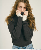 輕量 基礎百搭長袖高領針織上衣