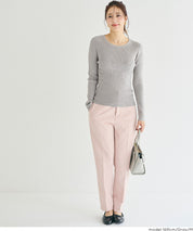 輕量 基礎百搭長袖圓領針織上衣