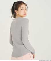 輕量 基礎百搭長袖圓領針織上衣