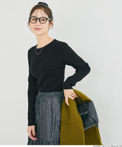 輕量 基礎百搭長袖圓領針織上衣