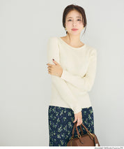 輕量 基礎百搭長袖圓領針織上衣