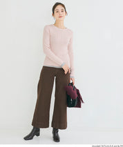 輕量 基礎百搭長袖圓領針織上衣