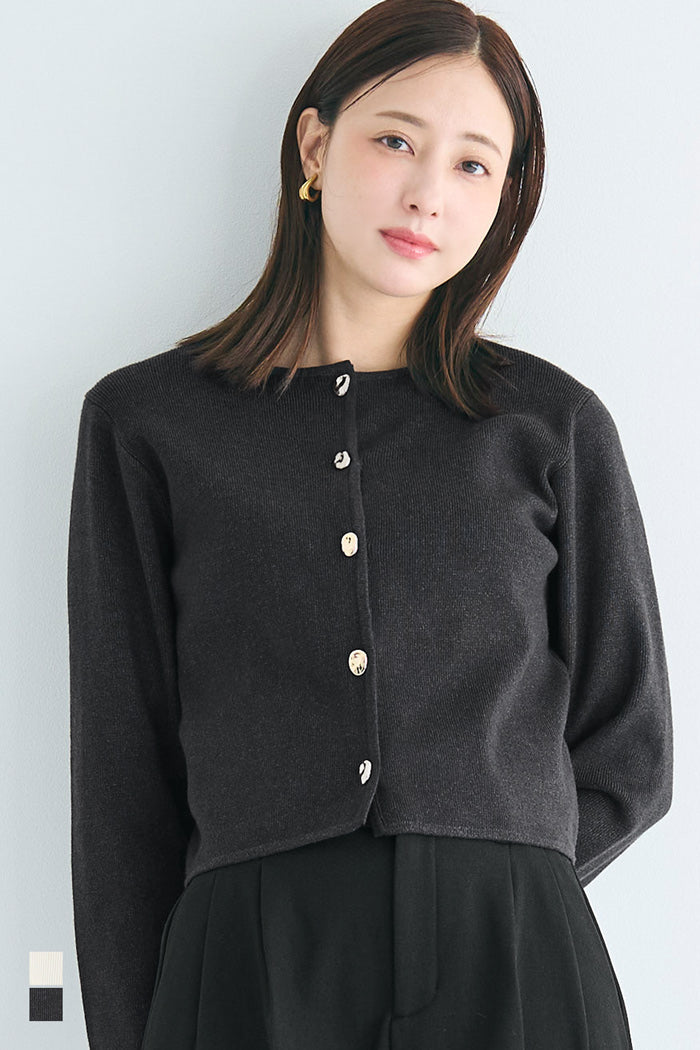 造型金扣氣質針織外套