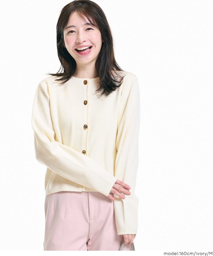 造型金扣氣質針織外套