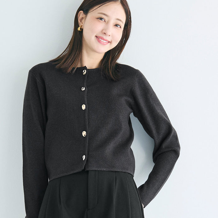 造型金扣氣質針織外套