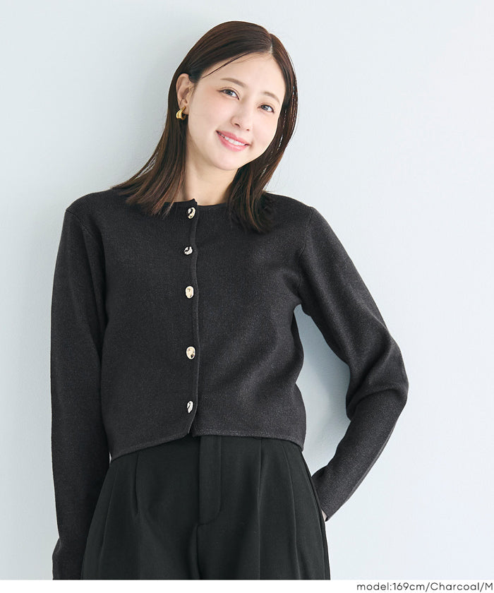 造型金扣氣質針織外套