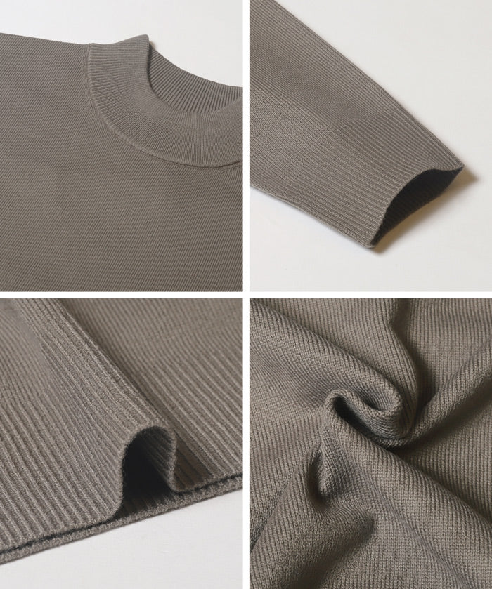 男裝極簡風半高領針織上衣