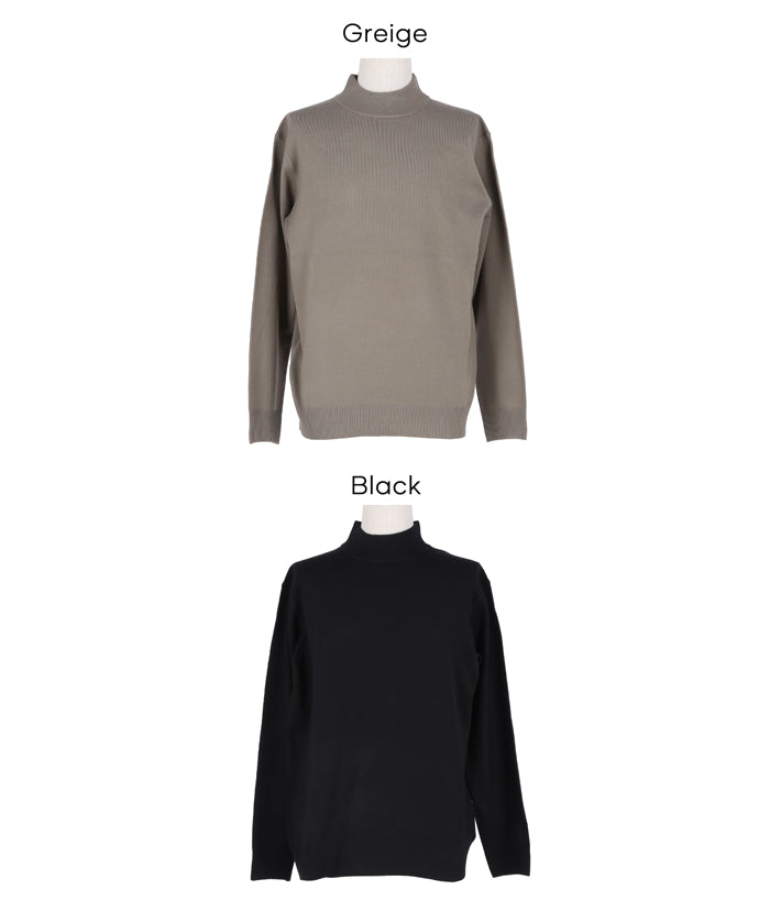 男裝極簡風半高領針織上衣