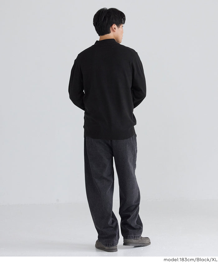 男裝極簡風半高領針織上衣